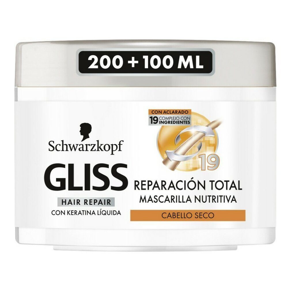 Haushalt Haarpflege Schwarzkopf Haarmaske Maske Gliss Reparador Total Schwarzkopf (300 ml)