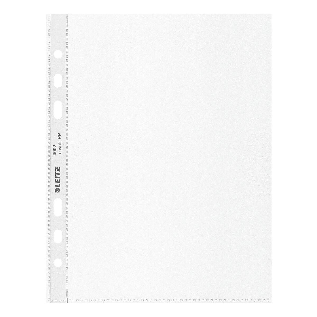 LEITZ Prospekthülle Recycle, 25 Stück, Format A5, genarbt, oben offen, abheftbar