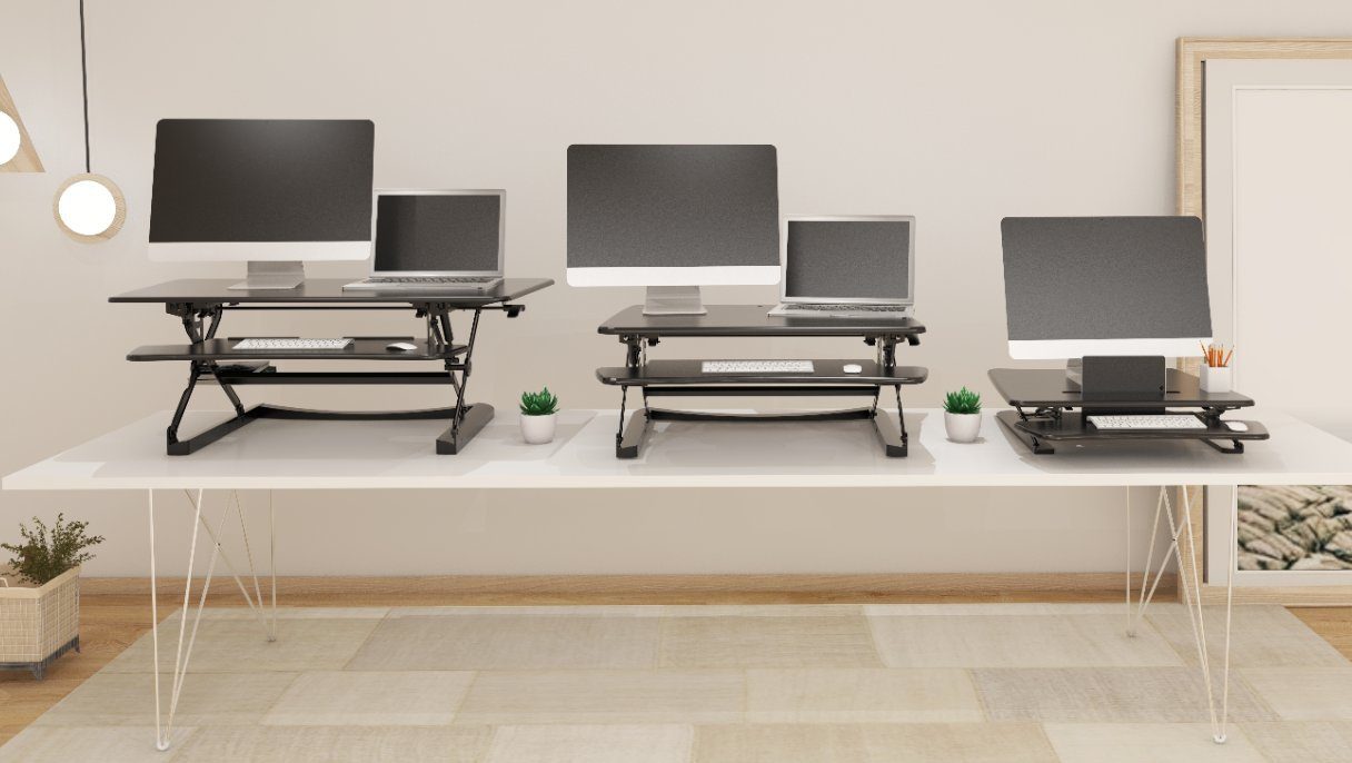 (Breite: FLEXISPOT cm, Stehpult 119 Farbe: Schreibtischaufsatz Steh M3B, Schreibtisch Flexispot Schwarz) Computertisch Schreibtisch Sitz Höhenverstellbarer