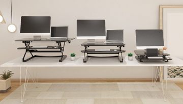 FLEXISPOT Computertisch M3B, Flexispot Sitz Steh Schreibtisch Stehpult Höhenverstellbarer Schreibtisch Schreibtischaufsatz (Breite: 119 cm, Farbe: Schwarz)