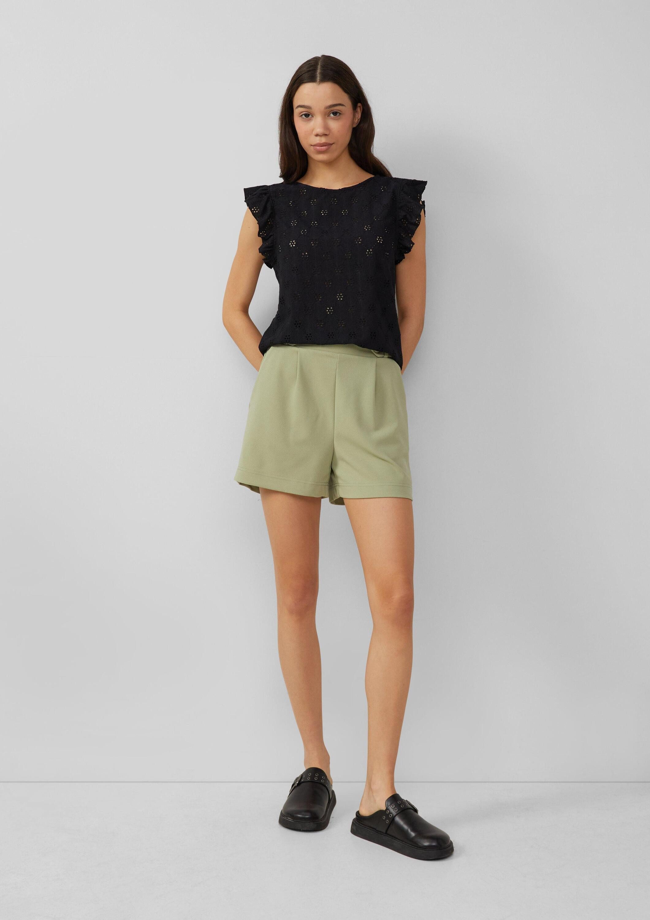 QS Shorts Hose Shorts aus Interlockjersey