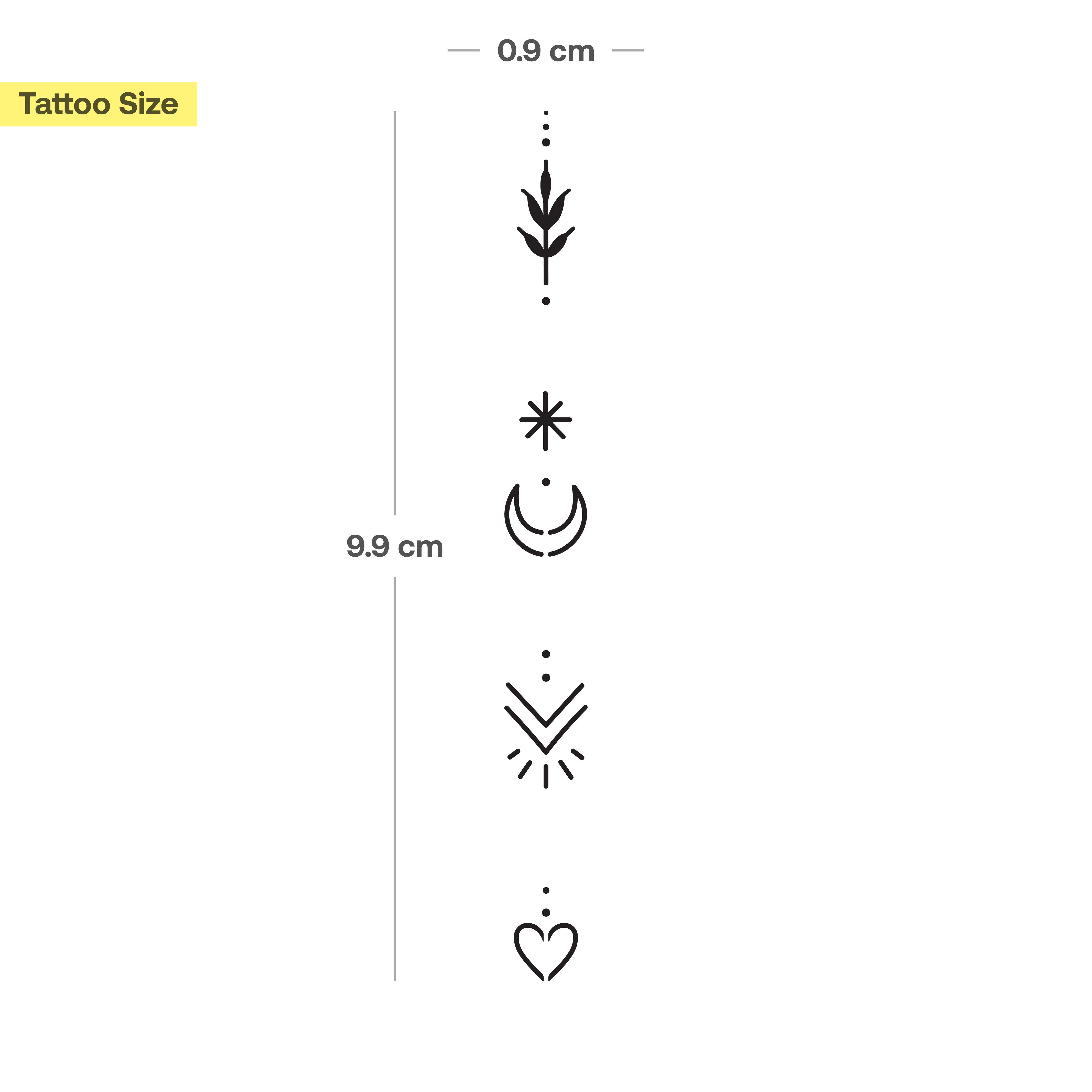 Inkster Schmuck-Tattoo Hochwertige temporäre Tattoos, Vegane & EU-Kosmetikzertifizierte Farbe