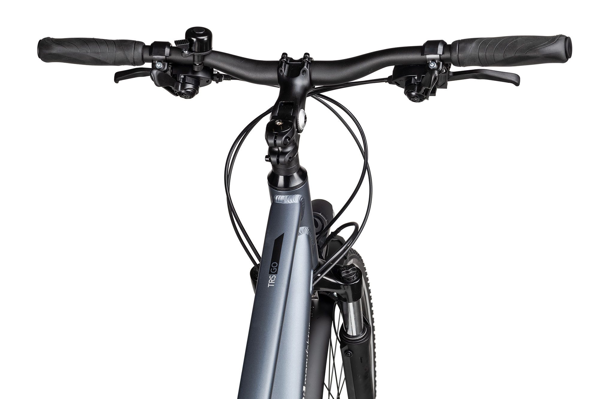 2R Manufaktur Trekkingrad TRS GO Trapez, 21 Gang Shimano Tourney RD-TY300-7 Schaltwerk, Kettenschaltung, Shimano Tourney Kettenschaltung schwarz/grau