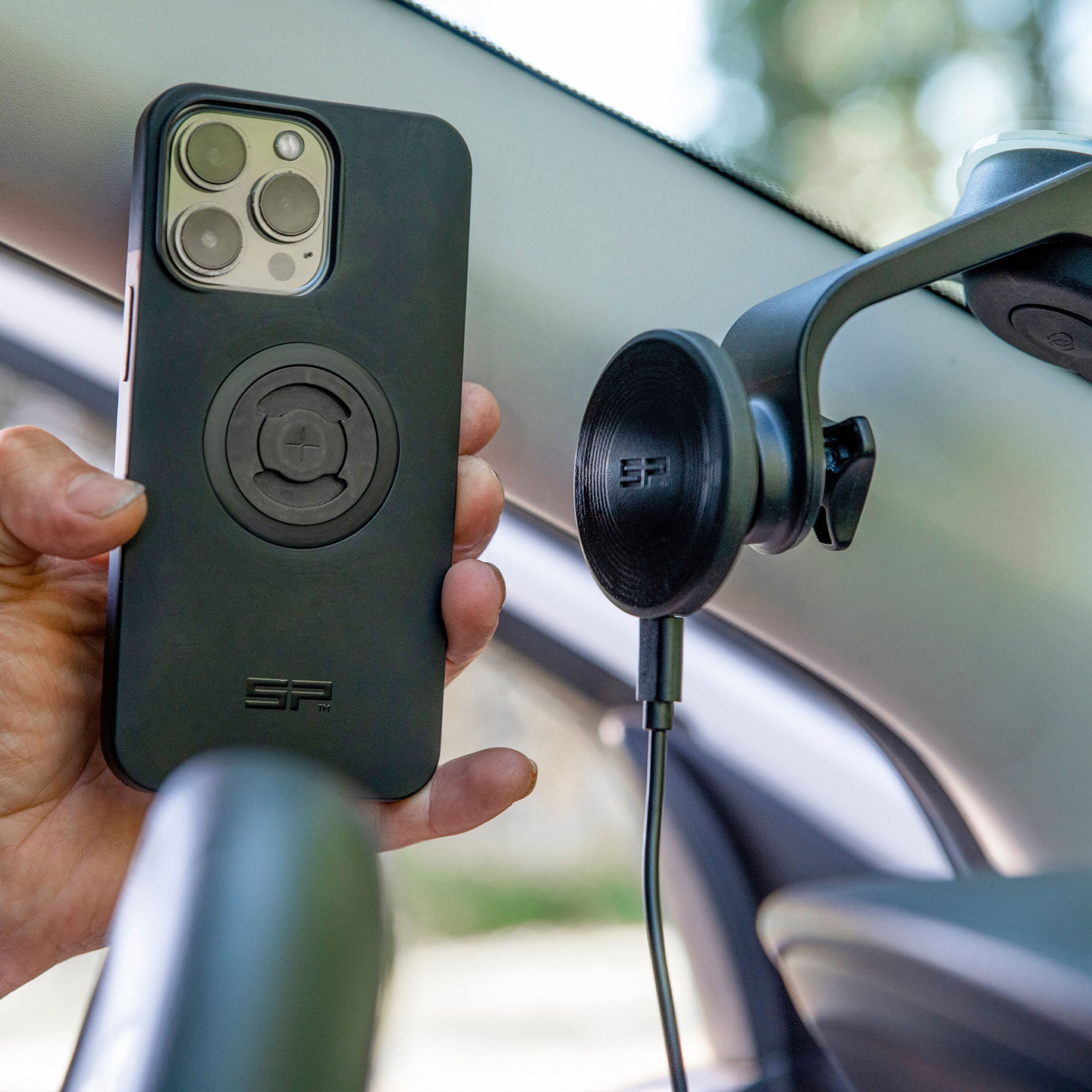 SP Connect Smartphone-Halterung, (Charging Suction Mount SPC+ für das Auto)