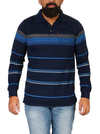 EloModa Poloshirt Herren Polo Shirt Langarm Longsleeve mit Brusttaschen Gr. M L XL XXL (1-tlg)