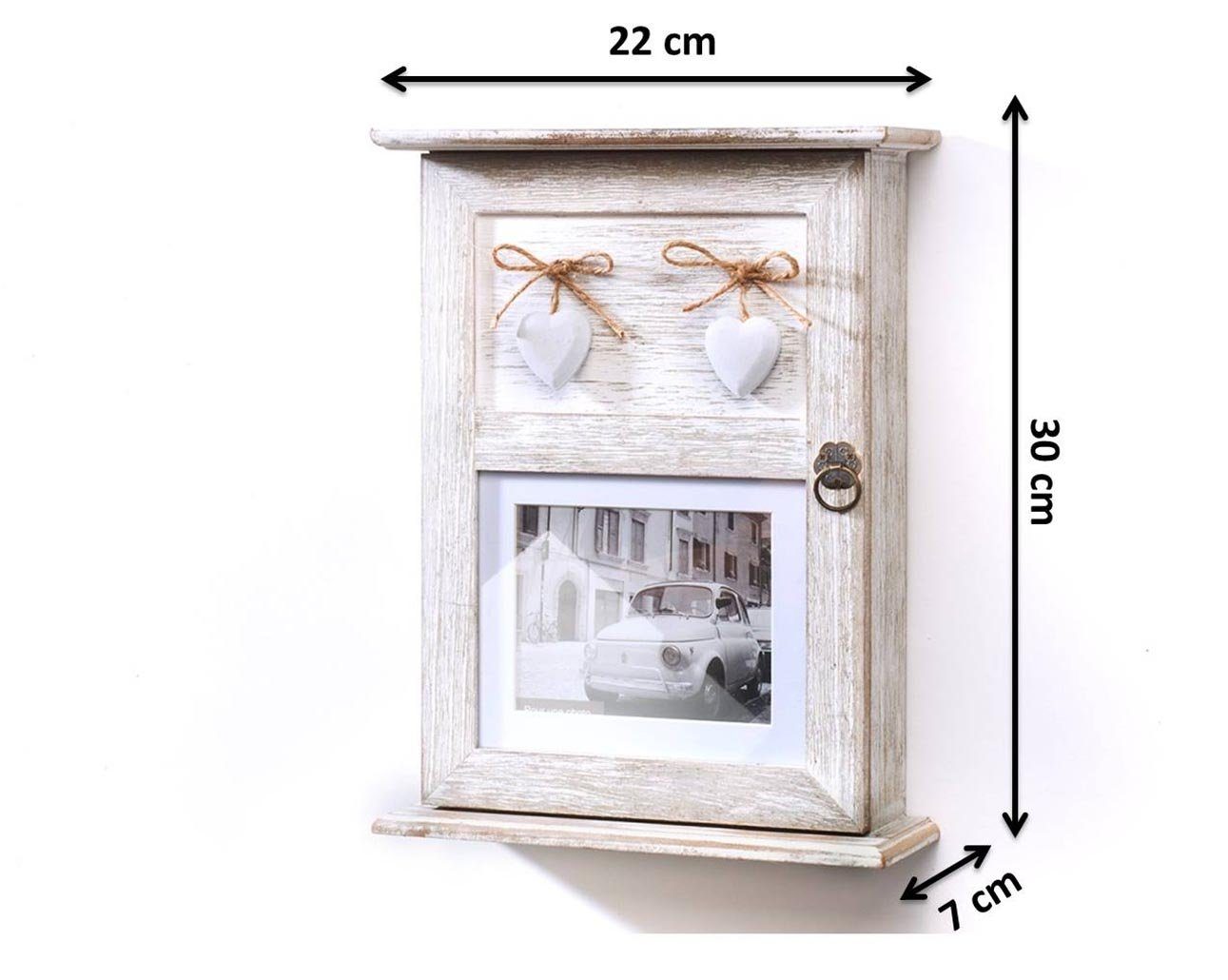 Kobolo Dekoobjekt Schlüsselkasten Schlüsselbox - HEART - Holz günstig online kaufen