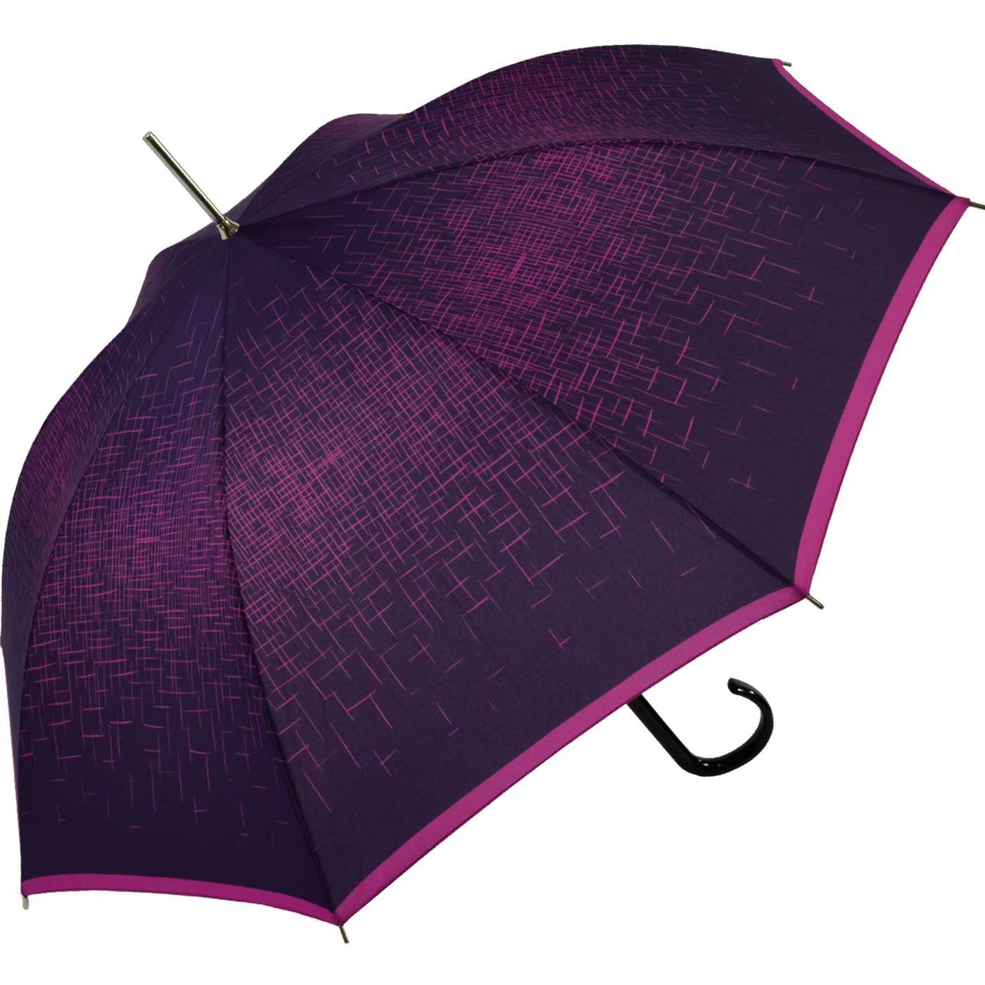 doppler® Langregenschirm extravagant bedruckter Damenschirm Schirm Auftritt für der Auf-Automatik, berry besondere den großen