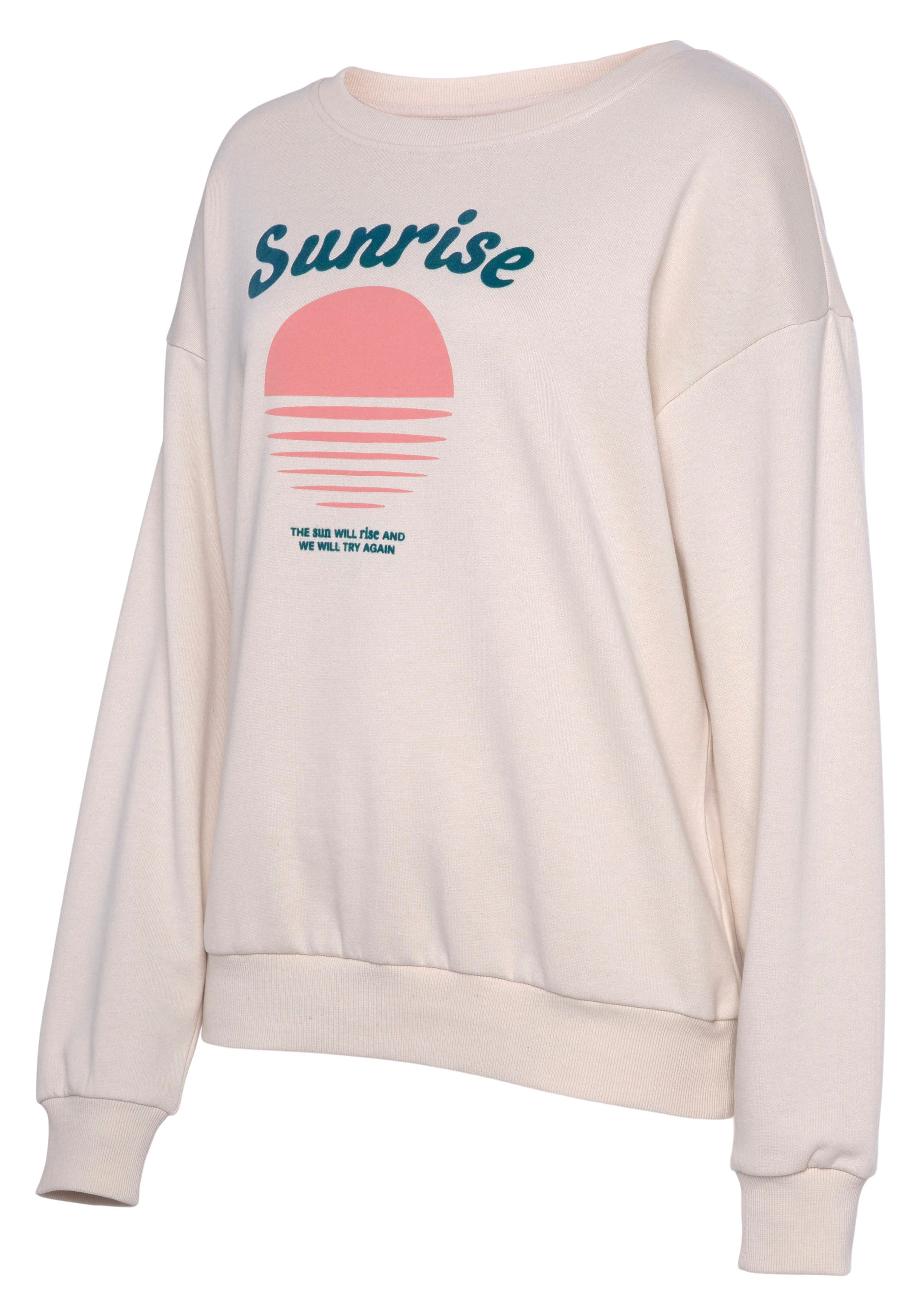 Vivance Sweater mit schönem Frontprint, Loungewear