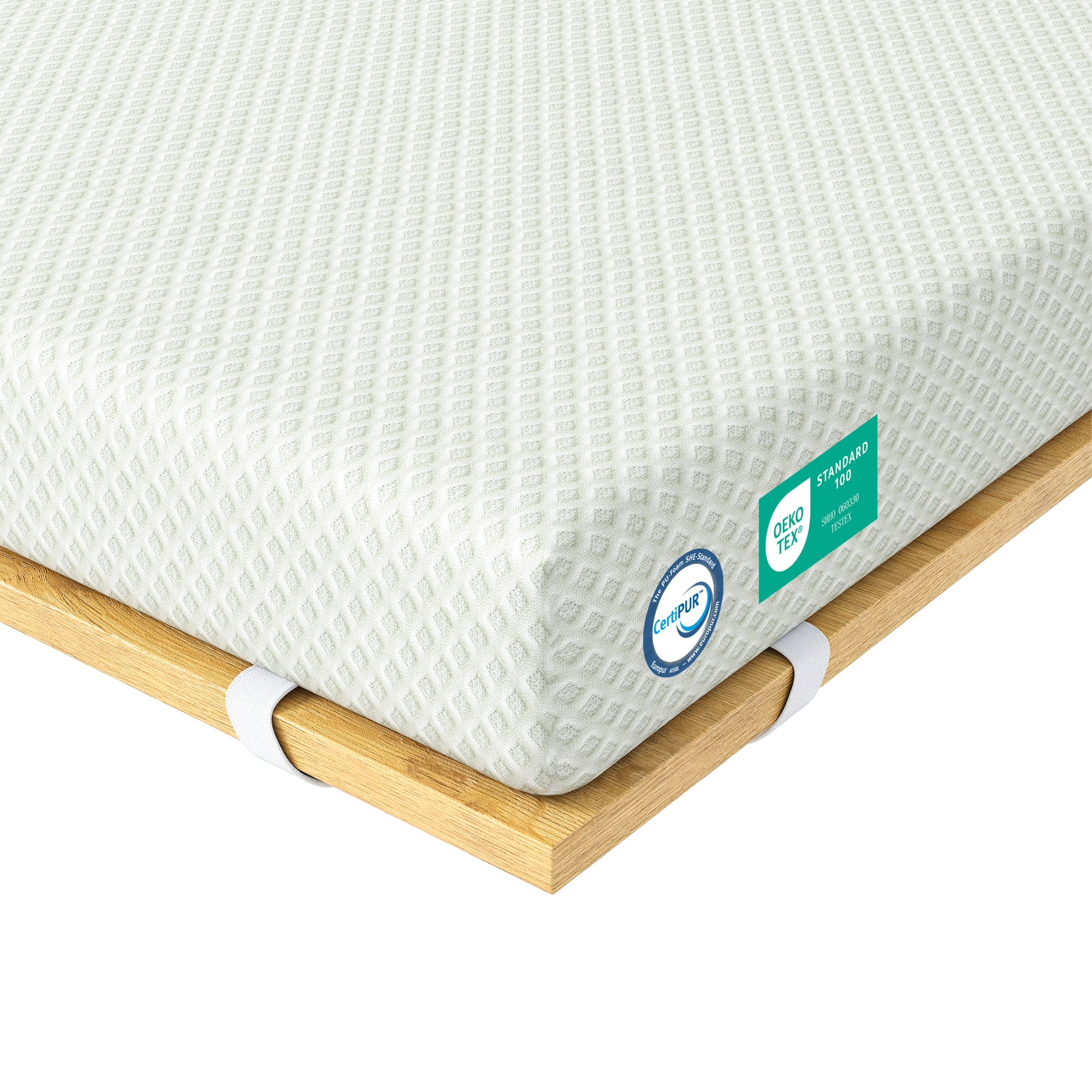 emerspring, Topper Gelschaum Matratzentopper H2, 5 cm & 9 cm, waschbarer Bezug, 9 cm hoch, Extra dicke Komfortschicht für erholsamen Schlafkomfort