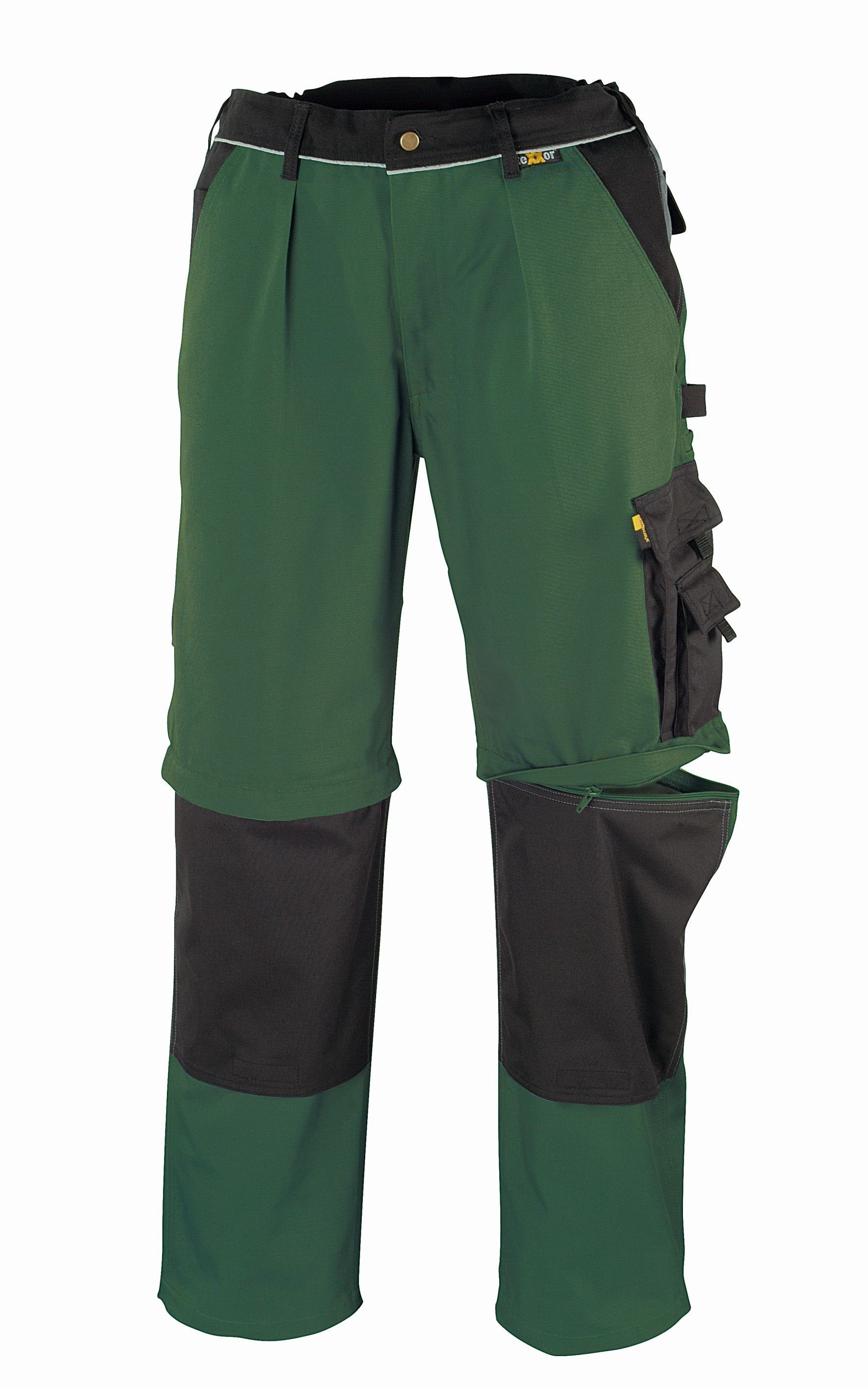 Arbeitshose (320 g/m) 2-in-1 Bundhose grün/schwarz Größe 50