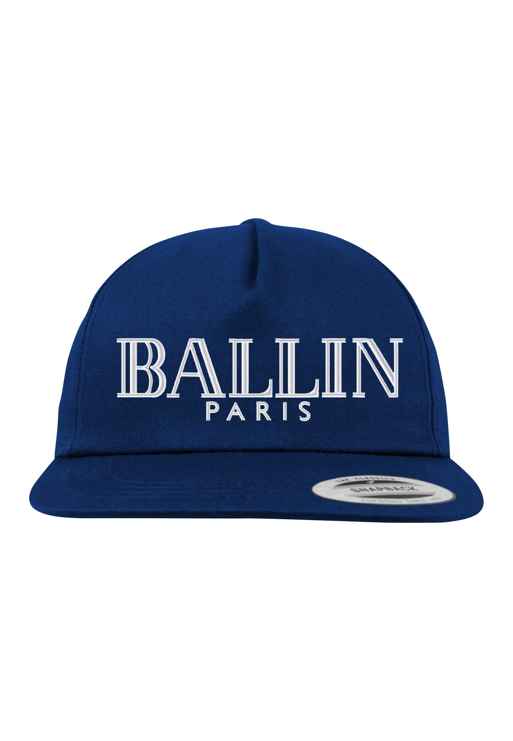 Cap Cap Logo mit Youth Stickerei Unisex Ballin Navyblau Baseball Designz Snapback modischer