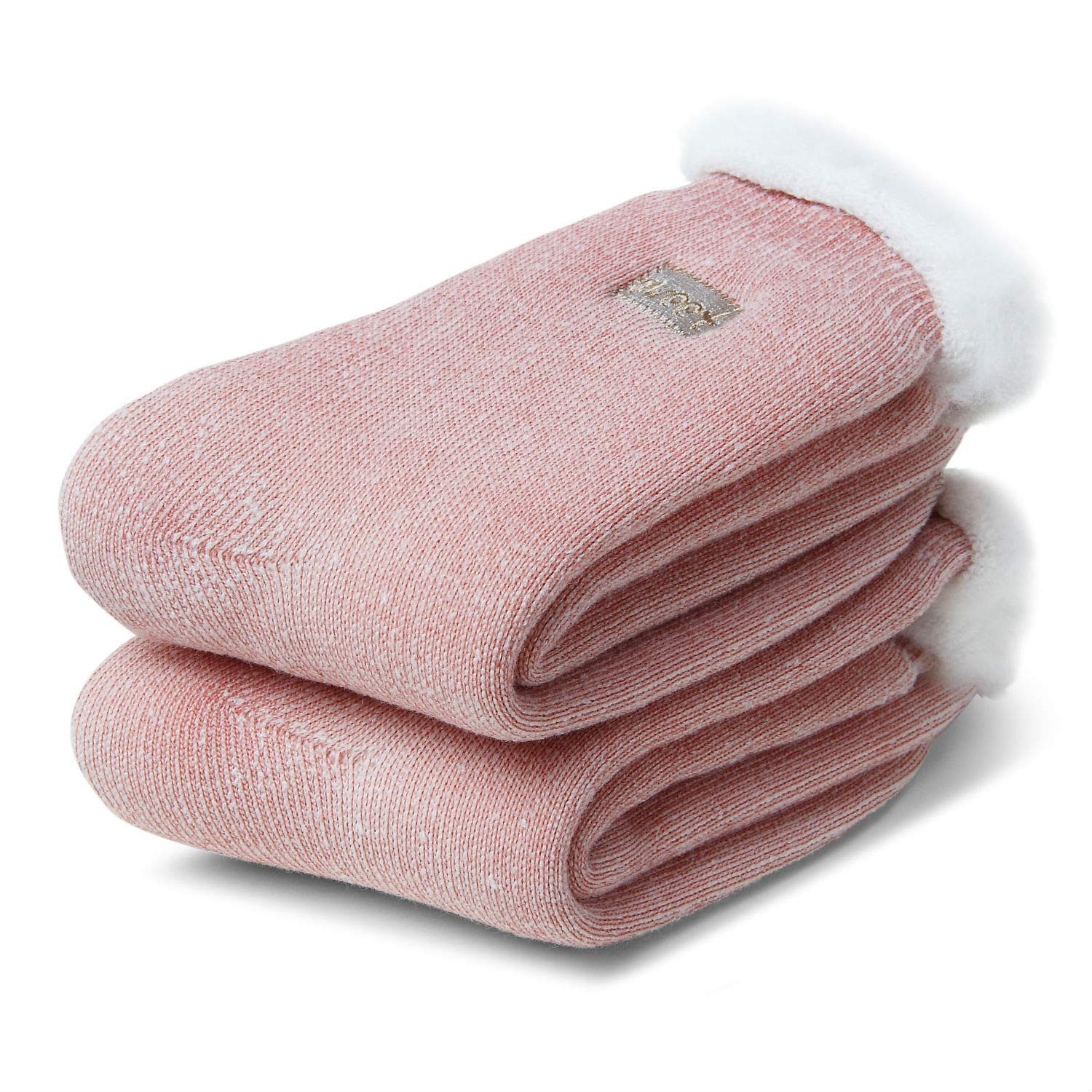 Coonoor Thermosocken Damen Thermosocken Kuschelsocken Winter Warme Dicke Süß Haussocken (2-Paar) – Bild 2 von 5