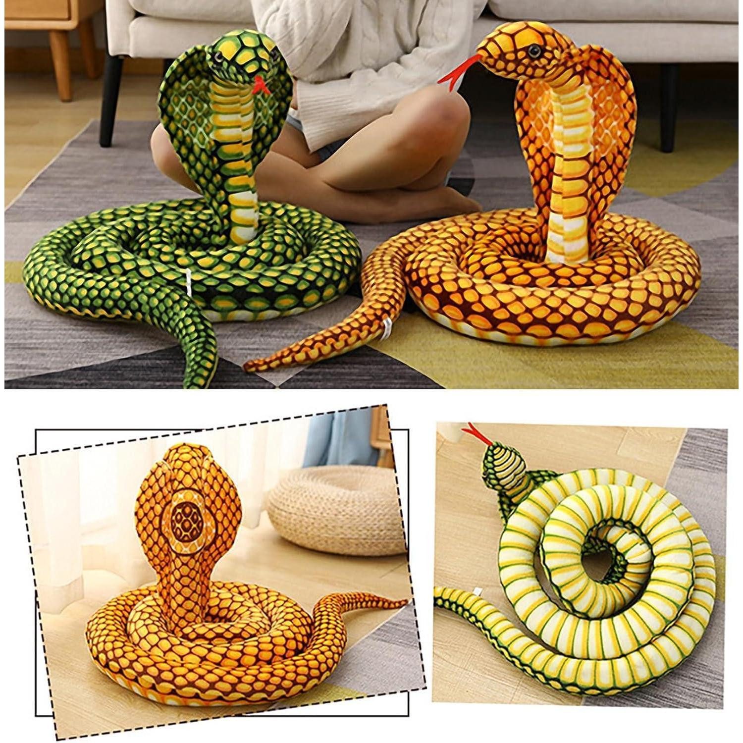 LuxusKollektion Kuscheltier Plüschtier Schlange 80 cm Plüsch realistisch grün