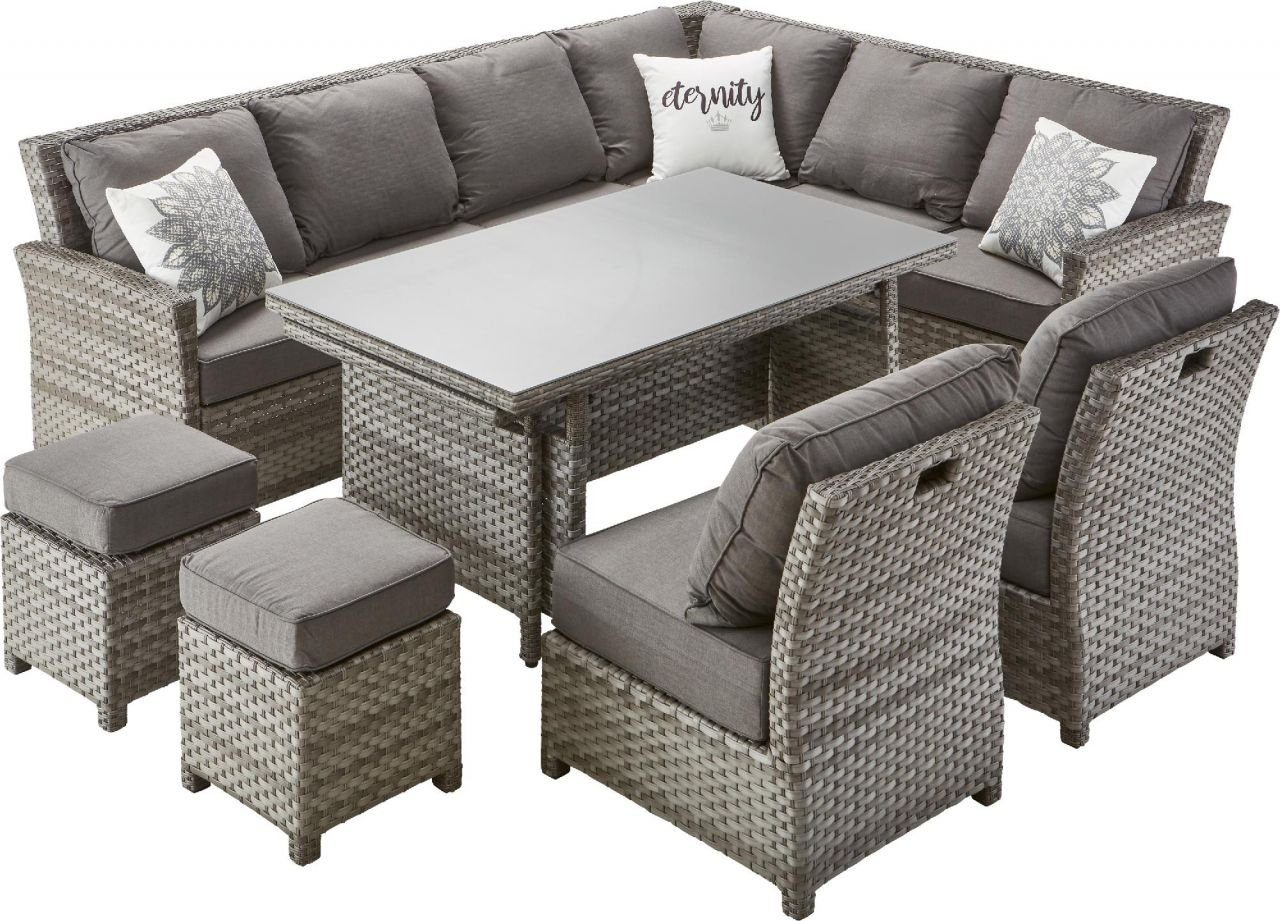 Primaster Gartenlounge-Set Primaster Dining Lounge Möbelset Portofino Deluxe