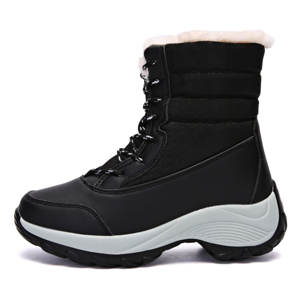 rutschfest, HUSKSWARE Schwarz1 Schneeschuhe (Outdoor-Schneestiefel, Stilvoll Warm Wanderschuhe, schön High-Top-Schuhe), und Warme und