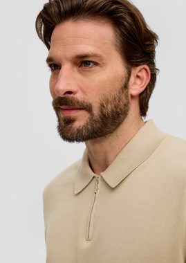 s.Oliver BLACK LABEL Strickpullover Poloshirt aus Feinstrick