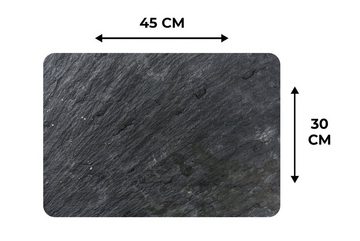 Platzset, Naturstein - Industriell - Schiefer - Strukturiert - Grau, MuchoWow, (6-St), Platzset, Platzdecken, Platzmatte, Tischmatten, Schmutzabweisend