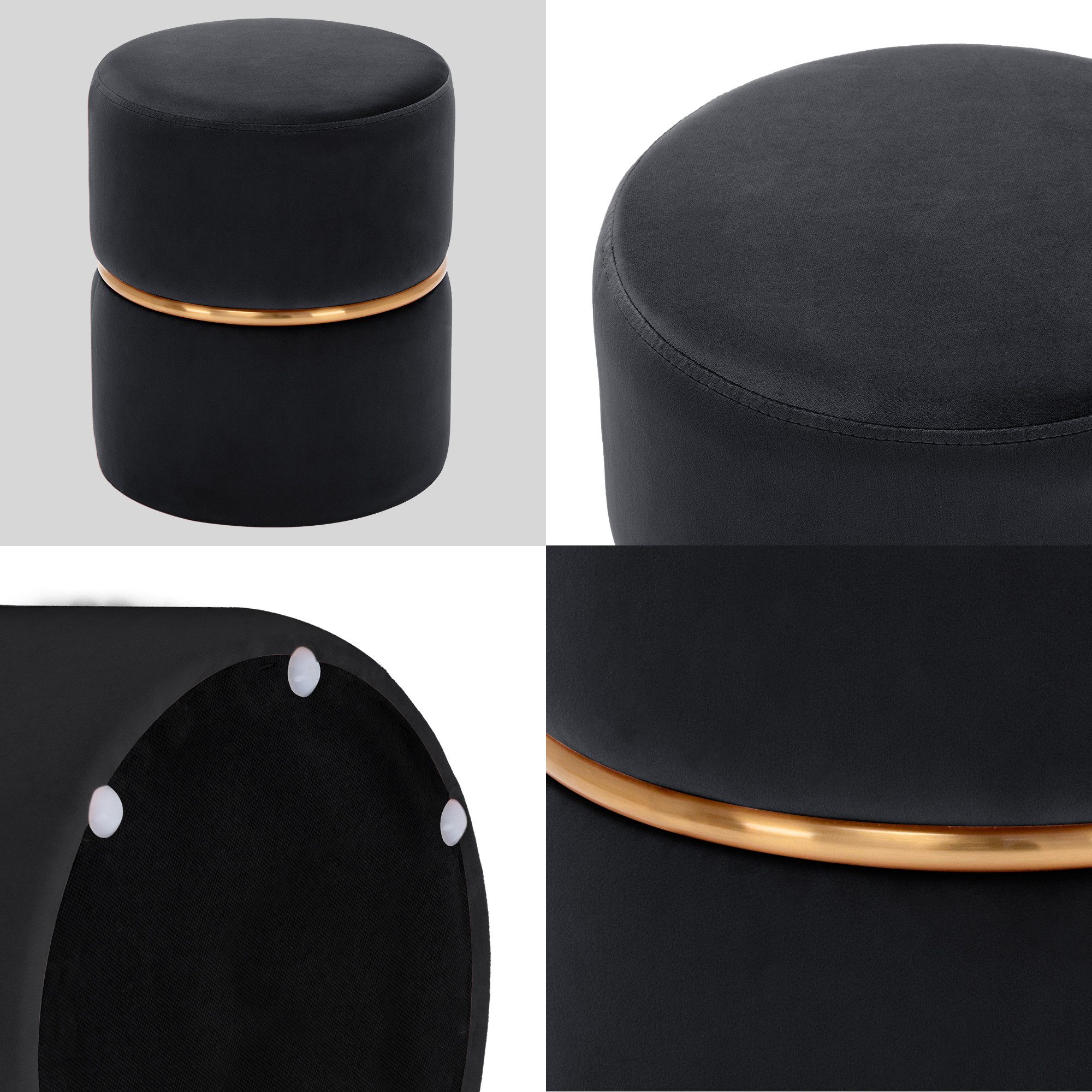 Duhome Hocker (9123), Schminkhocker Samt Gepolsterter