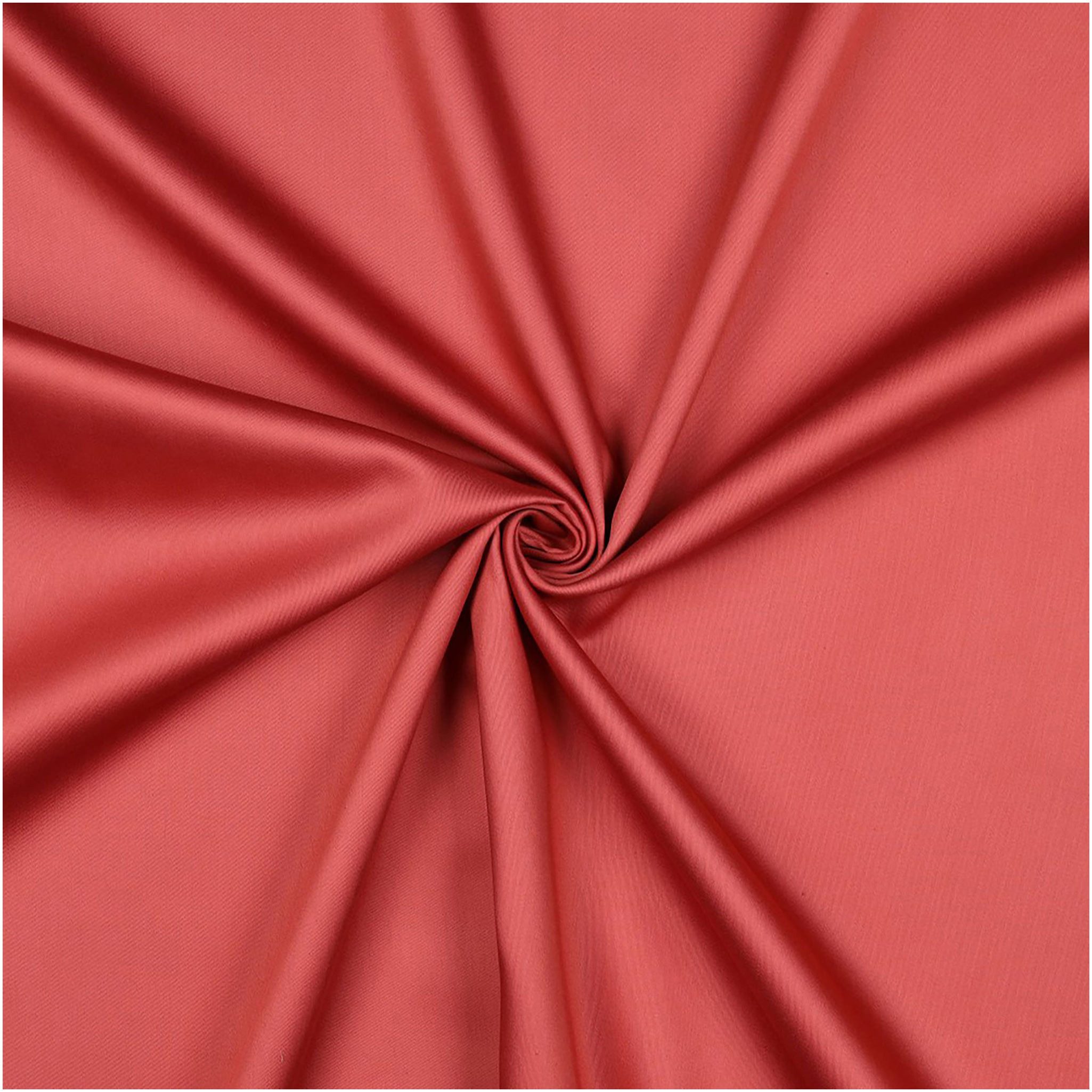 maDDma Stoff 0,5m Baumwollstoff mit Satinoptik ab 50x150cm unifarben, ziegelrot