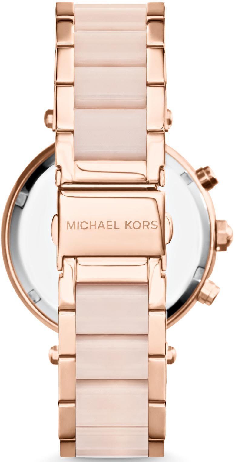 MICHAEL KORS Chronograph PARKER MK5896, Quarzuhr, Armbanduhr, Damenuhr, Stoppfunktion, Edelstahlarmband