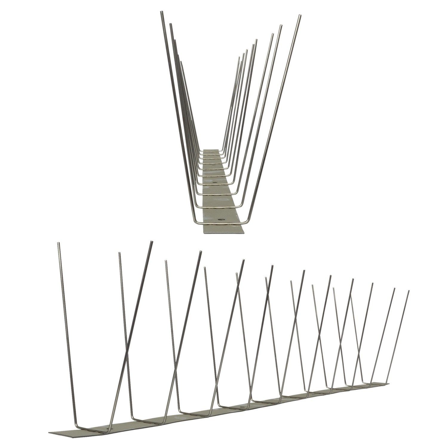 Taubenspikes 3 Meter (6 x 0,5m) Taubenspikes 2-reihig auf V2A-Standard