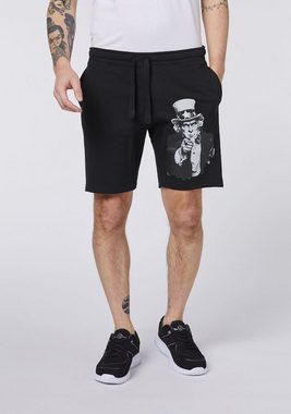 Uncle Sam Sweatshorts mit gedrucktem Label-Motiv