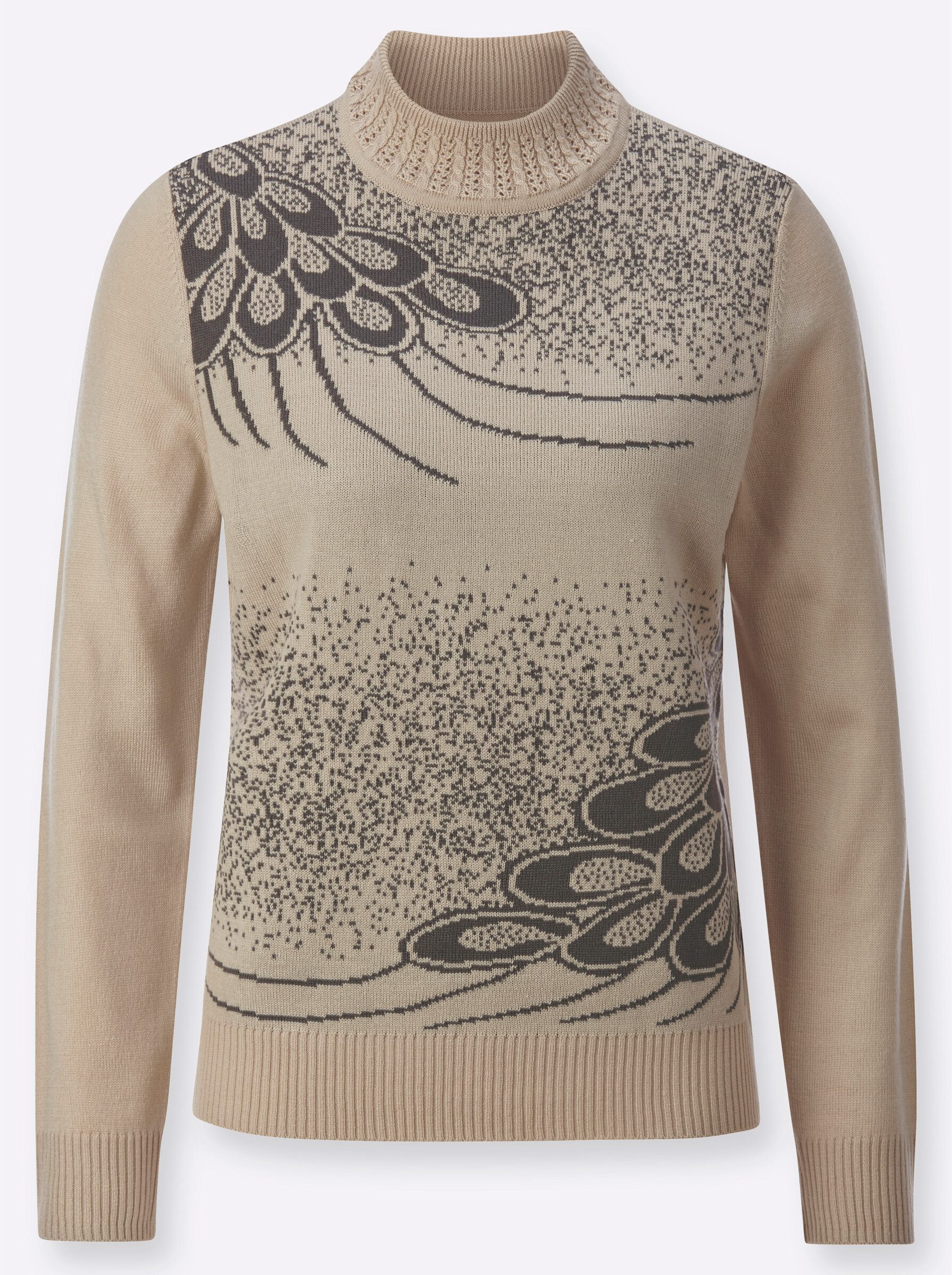 Witt Strickpullover Pullover Langarm Intarsien, Jacquard