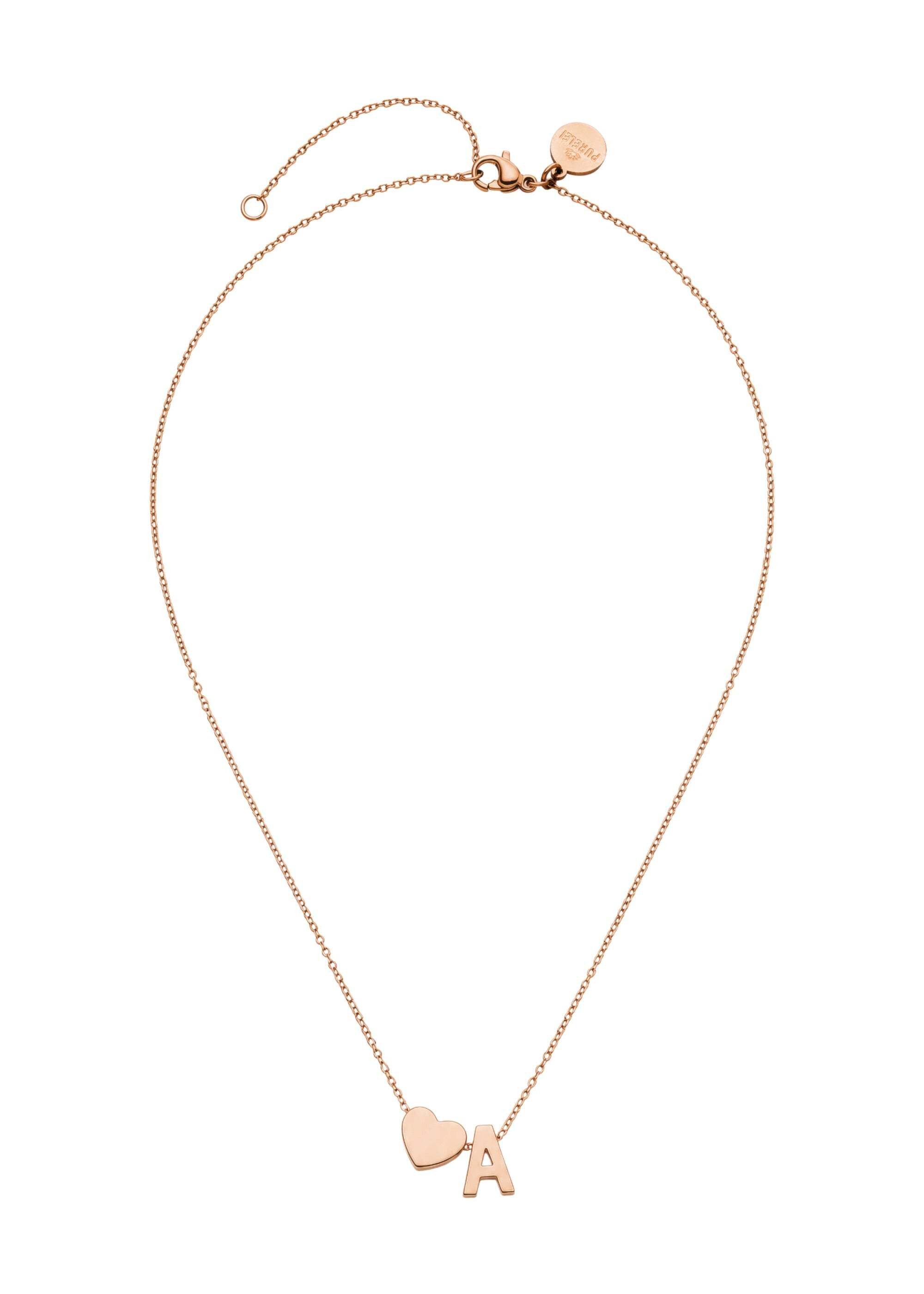 Purelei Kette mit Anhänger Letter Heart A (Kette)