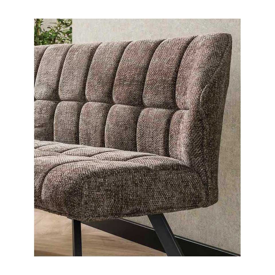 LEVEN Lifestyle Essbank RIGO mit Rückenlehne Küchenbank 180 cm Esszimmerbank weiches Chenille, Frei im Raum stellbar