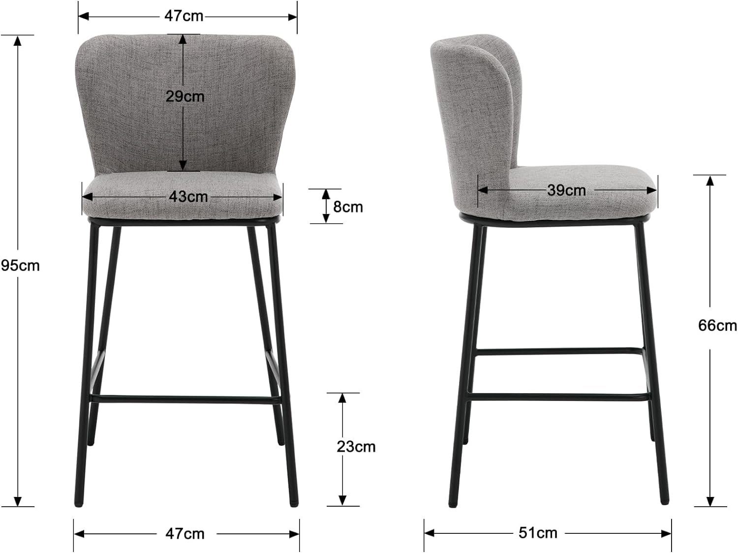 WAHSON OFFICE CHAIRS Barhocker Leinen Barstuhl günstig online kaufen
