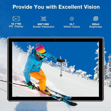 DOOGEE Tablet (10", 128 GB, Android 13, 2,4G+5G, Tablet 1280*800HD,5060mAh Akku,8MP+5MP,Bluetooth5.0/TÜV Eye Protection)