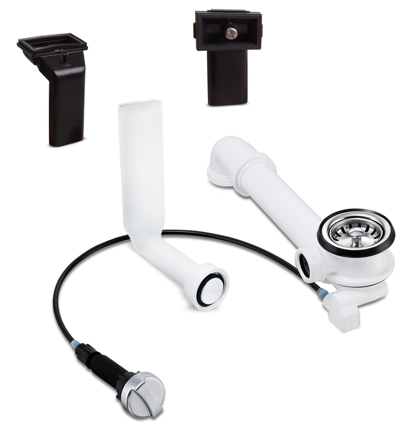 AQUADE Ab- und Überlaufgarnitur Siebkorbventill 70mm mit ExcenterventiL Raumschaffer