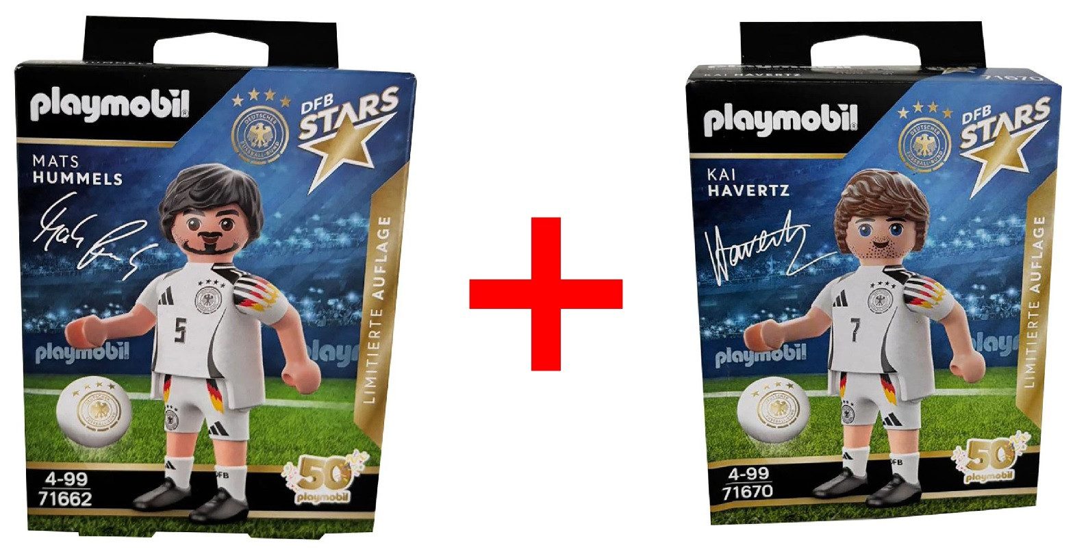 Playmobil® Spielfigur Playmobil DFB Stars Fußballer + Ball 2er-Set Mats Hummels Kai Havertz