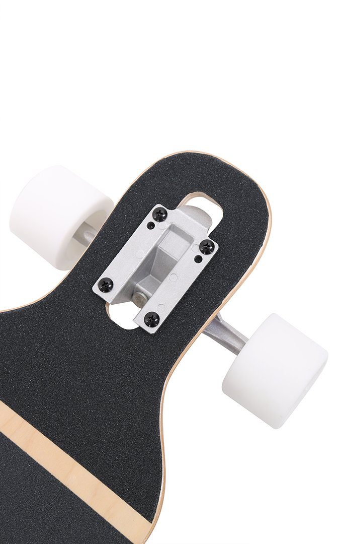 Rollercoaster Longboard PALMS + STRIPES + FEATHERS THE ONE EDITION Drop Through Longboard