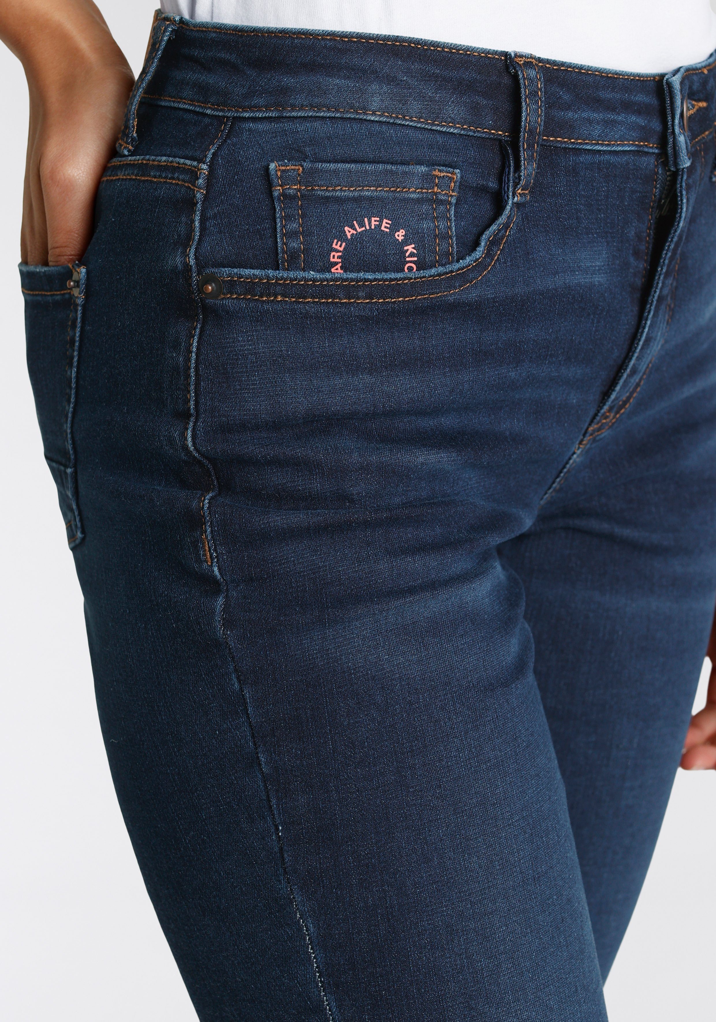 Alife & Kickin High-waist-Jeans Slim-Fit used NEUE KOLLEKTION NolaAK blue dark