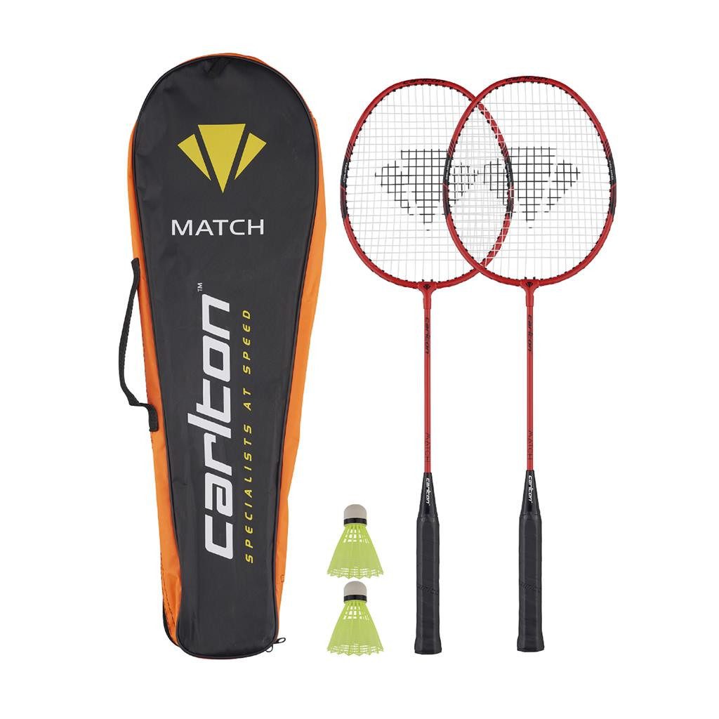 Badmintonschläger Badminton/Federball-Set Match 2 Player (2x Schläger, 2x Bälle, 1x)