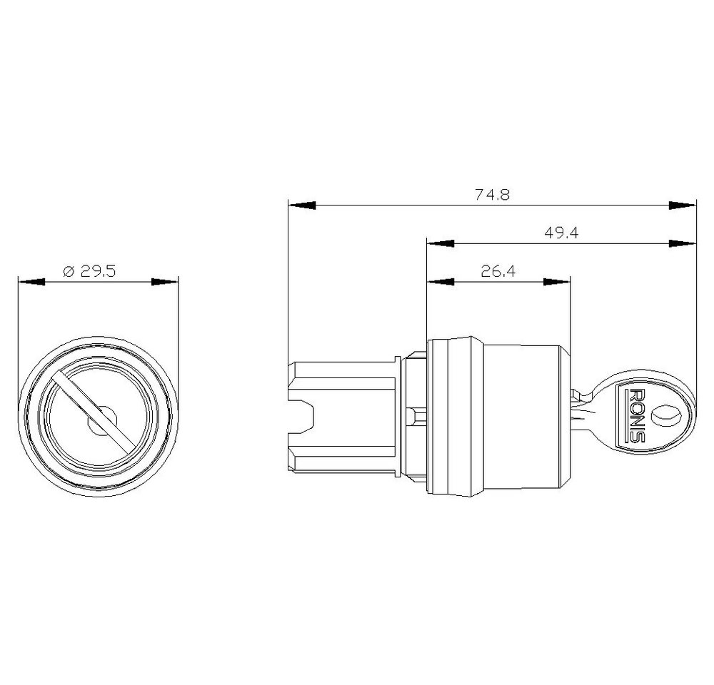 Thumbnail - SIEMENS Schalter Siemens 3SU10004BF010AA0 3SU1000-4BF01-0AA0 Schlüsselschalter 1 x 9 (3SU1000-4BF01-0AA0)