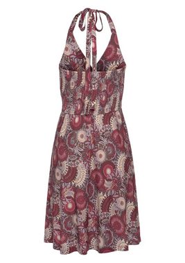 LASCANA Neckholderkleid mit Alloverprint und V-Ausschnitt, Sommerkleid, Strandkleid