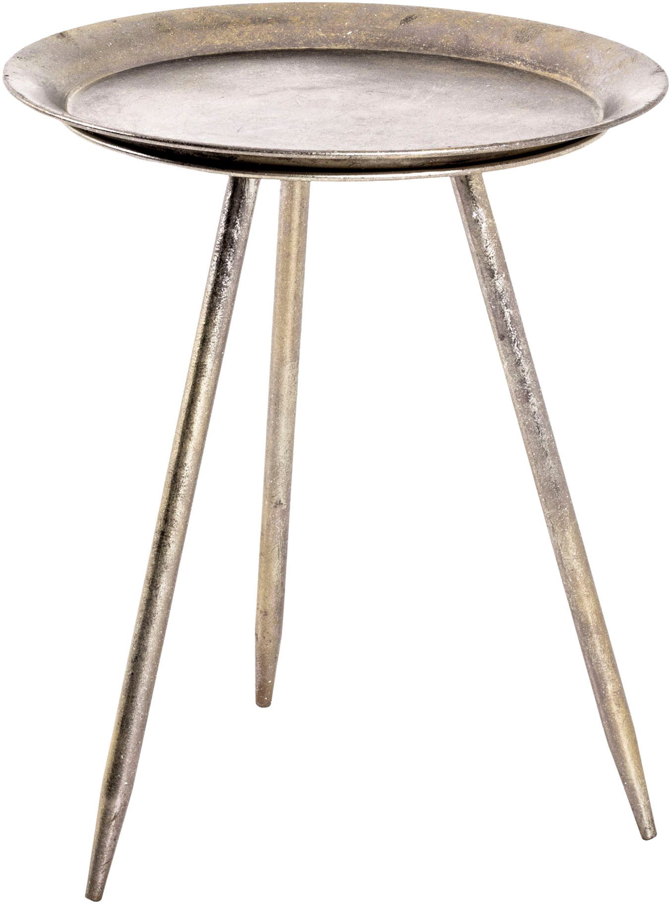 HAKU Beistelltisch Sofatisch, Wohnzimmertisch (1-St), rund - aus Metall Kupfer - Ø/H 38/47 cm