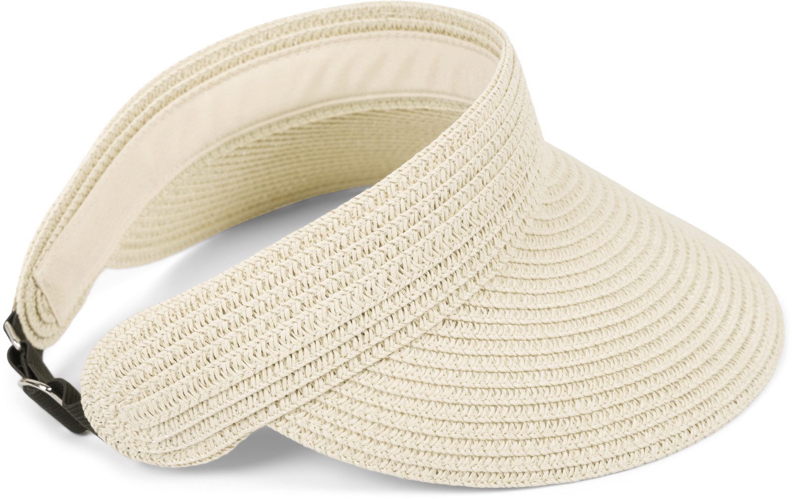 styleBREAKER Visor Papierstroh Visor Cap Einfarbig (1-St) günstig online kaufen