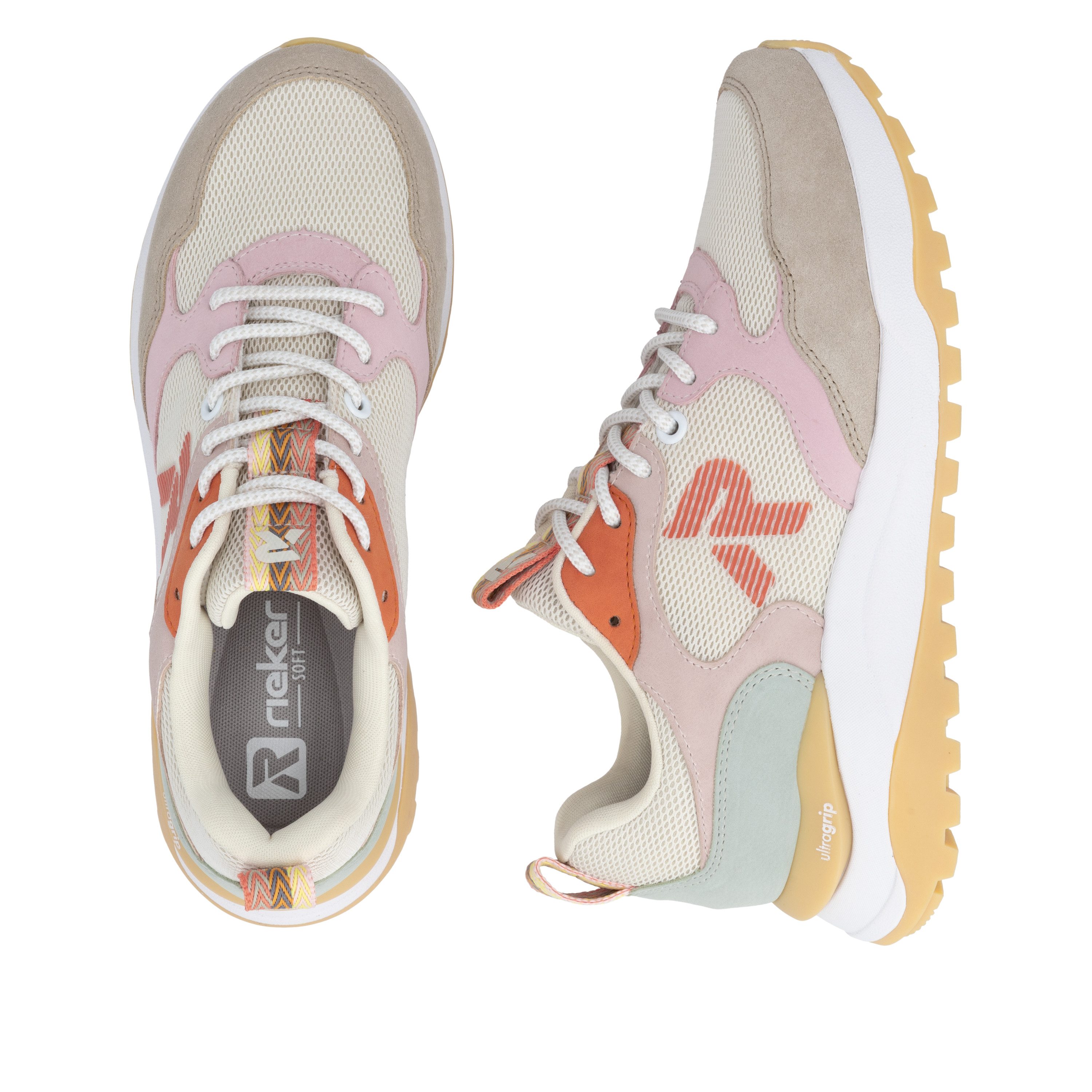 Rieker Sport Keilsneaker Schnürschuh, Freizeitsneaker, Halbschuh mit gepolstertem Schaftrand
