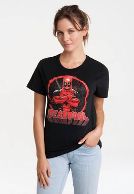 LOGOSHIRT T-Shirt Deadpool - Circle mit lizenziertem Print