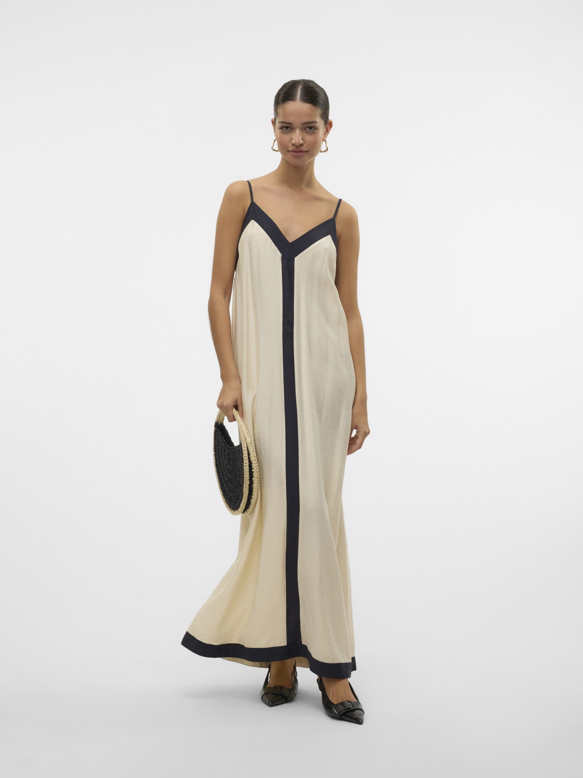 Vero Moda Cocktailkleid VMDENISE SINGLET ANKLE DRESS WVN BT Birch/AWARE EMB günstig online kaufen