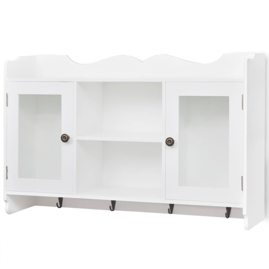furnicato Vitrine Hängeschrank MDF Weiß (1-St)