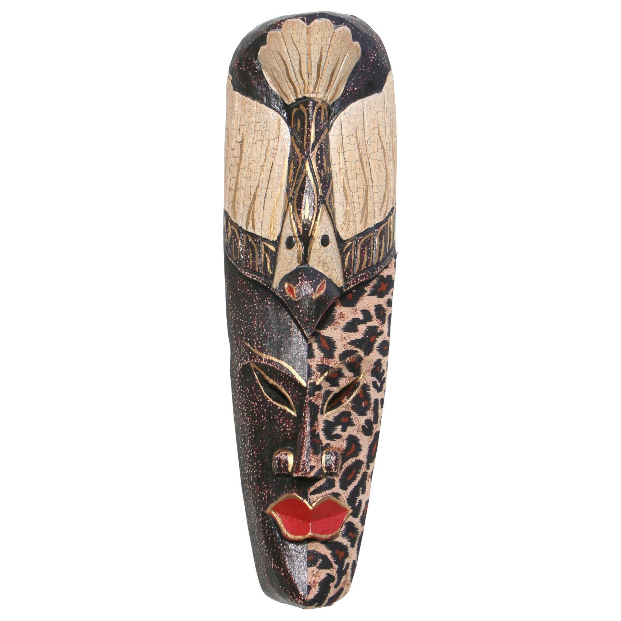 Wogeka Wanddekoobjekt Batik Wand-Maske Ethno 50 cm zum aufhängen Afrika Wanddeko