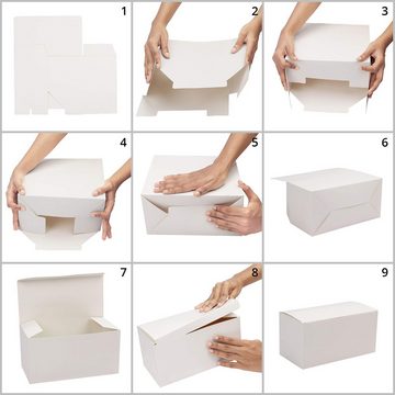 Belle Vous Geschenkbox Geschenkboxen aus Kraftpapier - 20 Stk. - Quadratisch