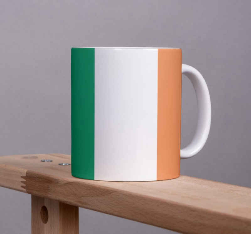 Tinisu Tasse Irland Kaffeetasse Flagge Pot Kaffee Tasse Becher IR Coffeecup
