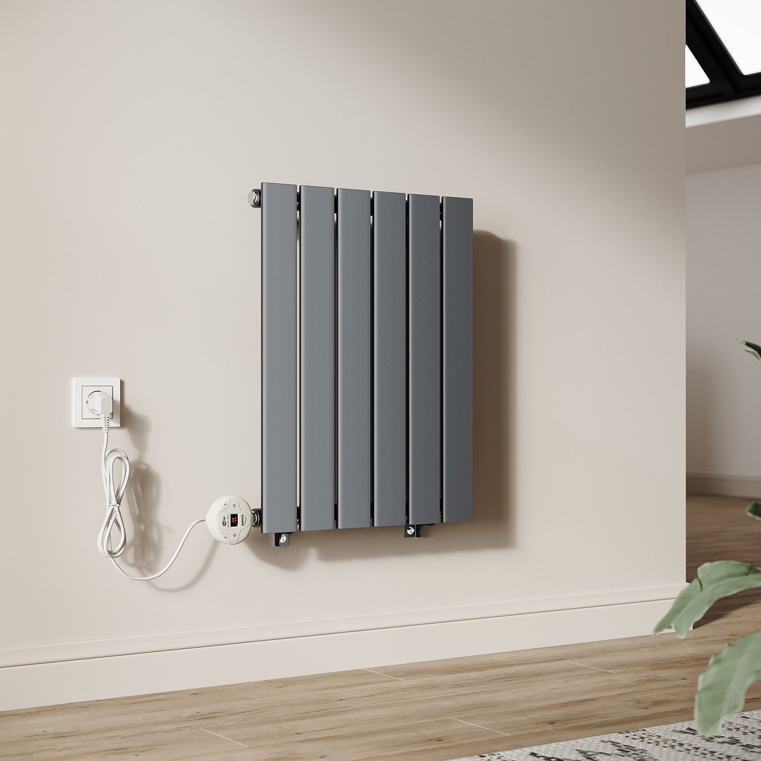 SONNI Elektro-Heizkörper Elektro-Heizkörper mit WiFi-Fernbedienung,Temperaturregelung:400W-800W – Bild 2 von 5