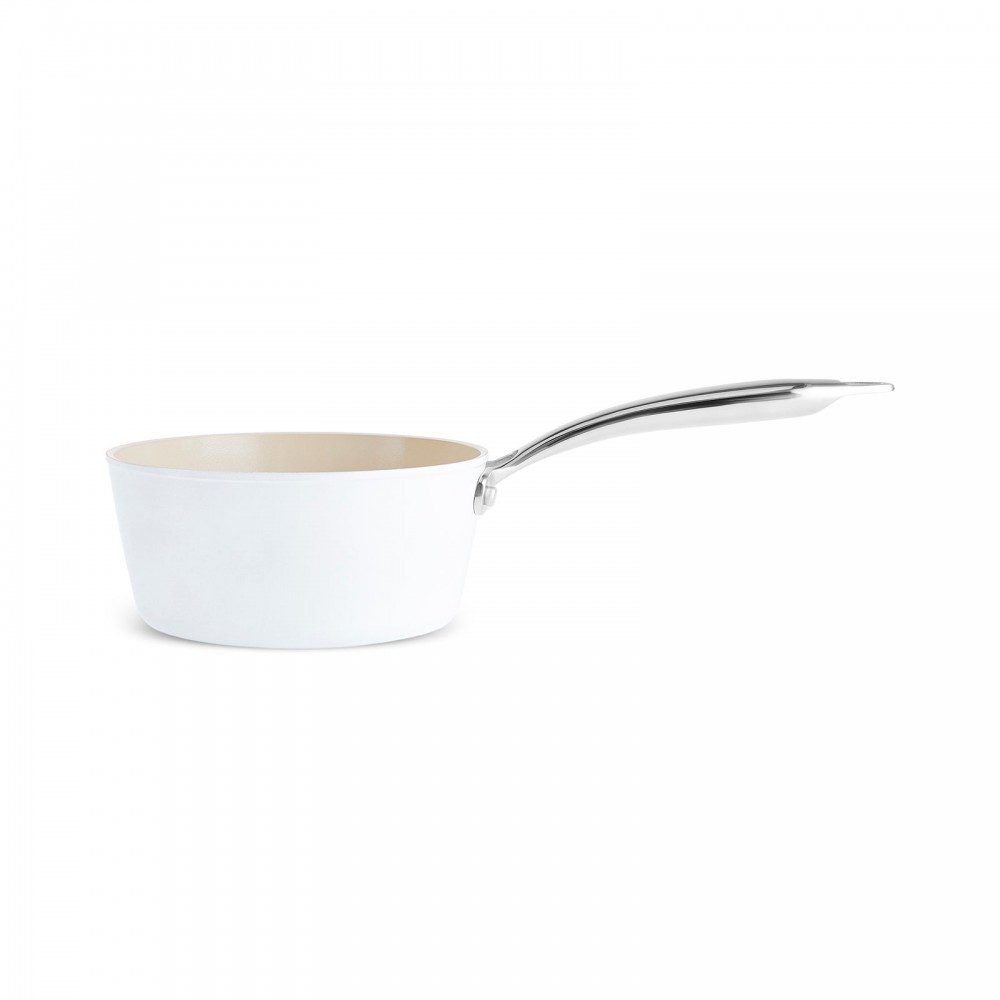 Karaca Schmorpfanne Swiss Crystal Almond Cream Stielkasserolle mit Edelstahlgriff – Bild 4 von 5