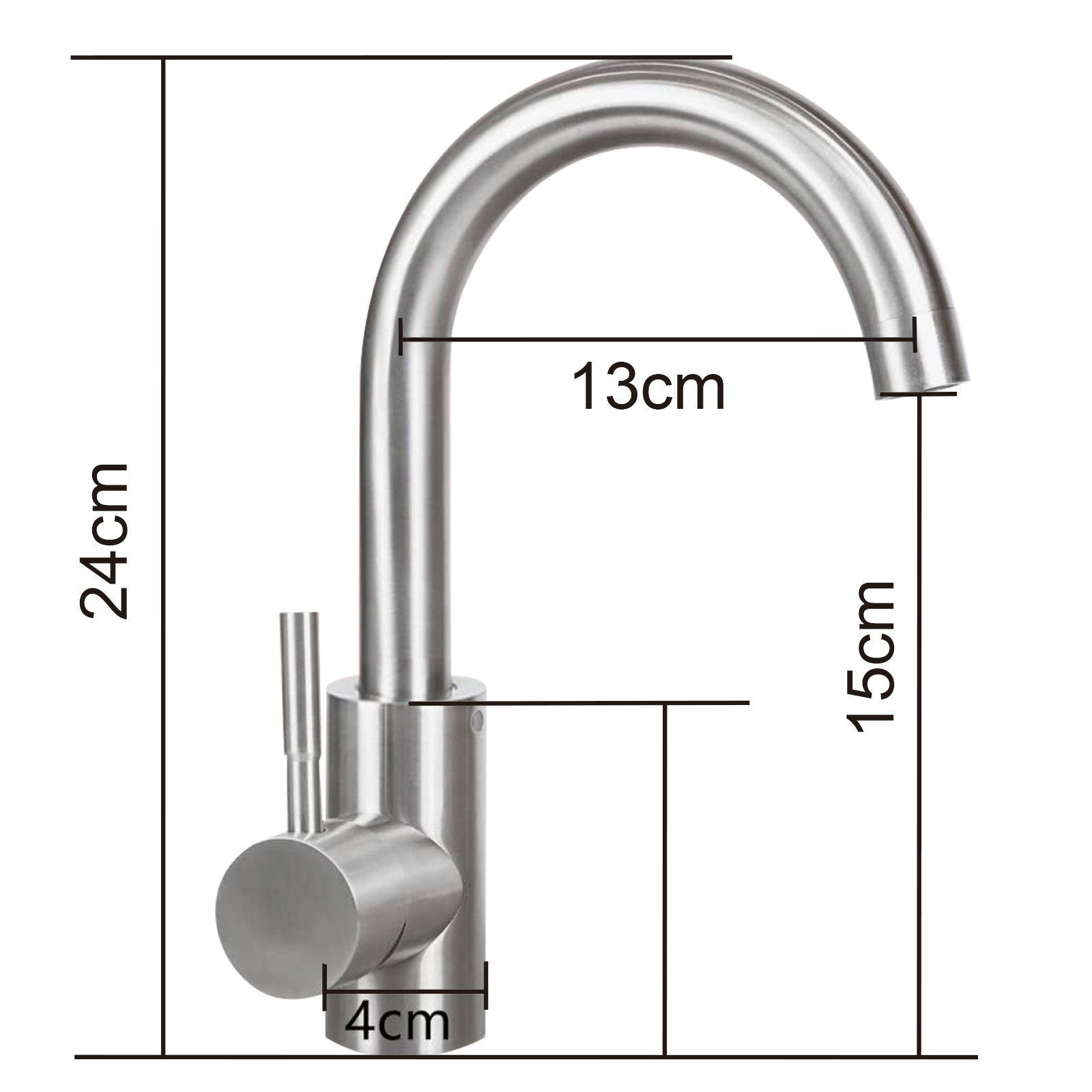 ZMH Waschtischarmatur Waschbecke Drehbar Hochdruck Edelstahl zugstang Wasch günstig online kaufen